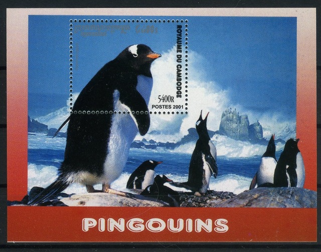 Koleksiyon Pulları,2001 Kamboçya Krallığı,penguenler Özel Blok,damgasız Tam Seri,n11-23 Teşhir Ürün