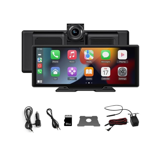 Araba Dvr Ekran, 10.26 İnç Ips Ekran, Kablosuz Carplay Ve Android Auto, 170 Ön Kamera
