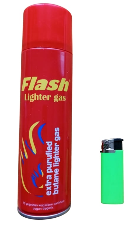 Flash Çakmak Gazı + Manyetolü Çakmak Çok Renkli