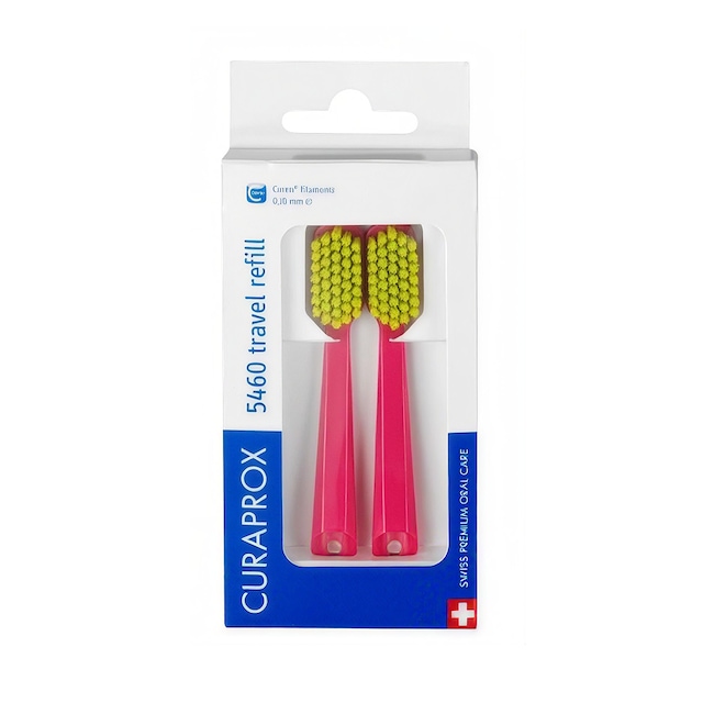 Curaprox Be You Travel Set Yedek 5460 Diş Fırçası Başlığı 2 Li Paket - Kırmızı