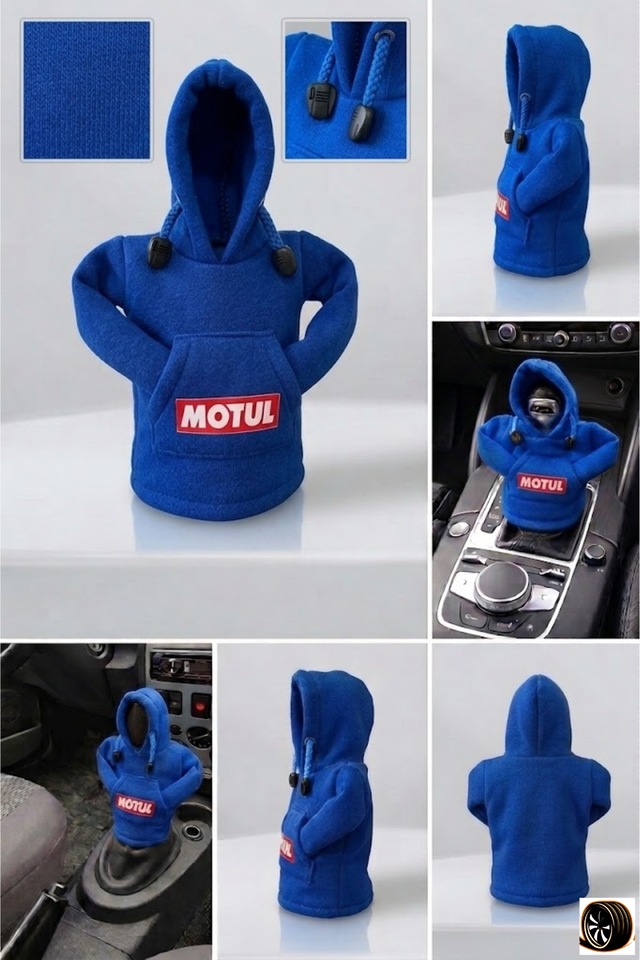 Motul Tasarım Hoodie Vites Topuzu Kılıfı - Universal Sweatshirt Model Vites Aksesuarı Mavi