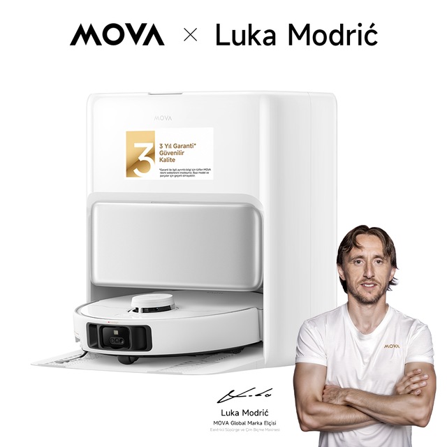 MOVA P50 Pro Ultra 19000 PA Emiş Güçlü Robot Süpürge Beyaz