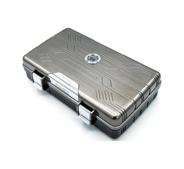 Parmida Gümüş Seyahat Tipi Humidor Puro Kutusu Tr1417