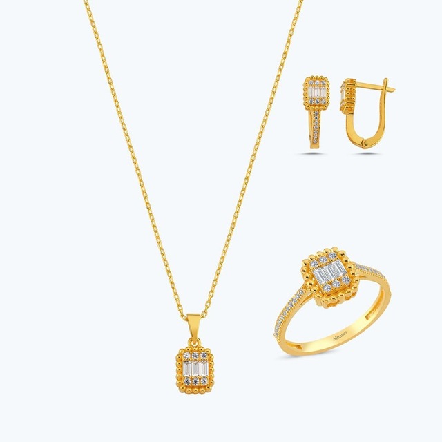Altınbaş 22 Ayar Altın Üçlü Baget Set Butk0002-25938-set
