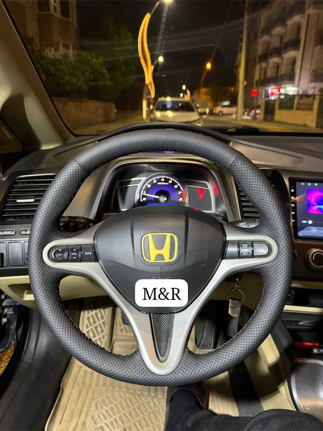 Honda Fd 6 Kaplama Deri Direksiyon Kılıfı Siyah