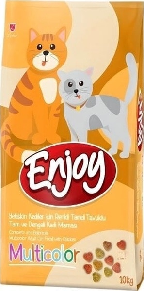 Enjoy Multi Color Tavuklu Yetişkin Kedi Maması 10 KG