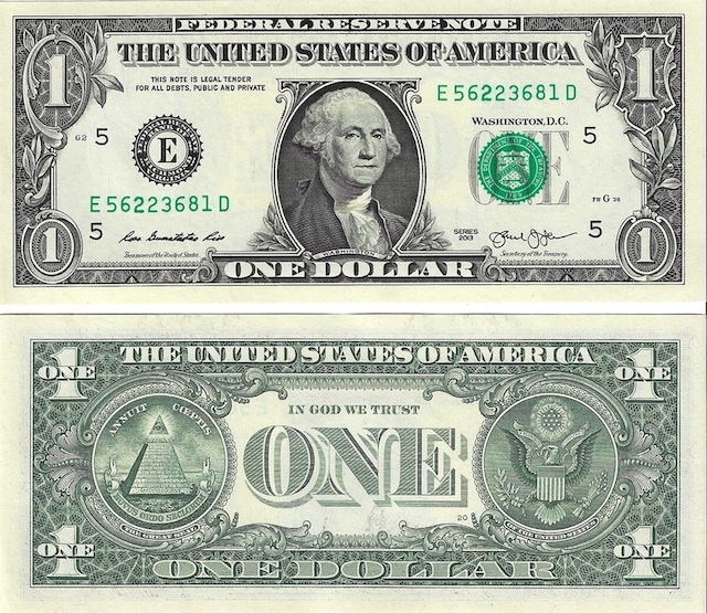 Amerika 2009 Yılı 1 Dolar Yabancı Kağıt Para Çil Unc Koleksiyon Para