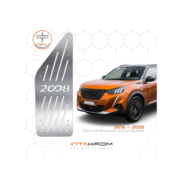 intakrom Peugeot 2008 Krom Ayak Dinlendirme Pedalı 2016 - 2020