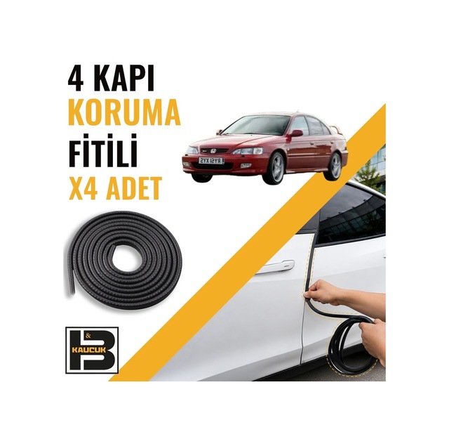 Honda Accord 1999-2002 Kapı Koruma Fitili-4 Kapı-siyah-bm2276