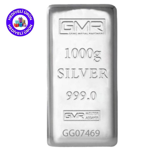 E-gümüş 1000gr Külçe Gümüş