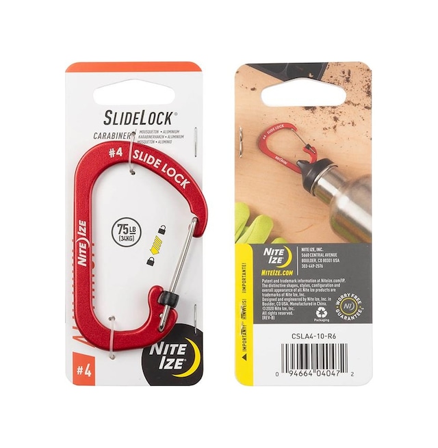 Nite Ize Slidelock Alüminyum Carabiner 4-kırmızı