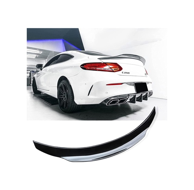 Mercedes W204 Uyumlu Psm Spoiler İthal Pianoblack Abs Plastik Bagaj Üstü Spoiler Kanat