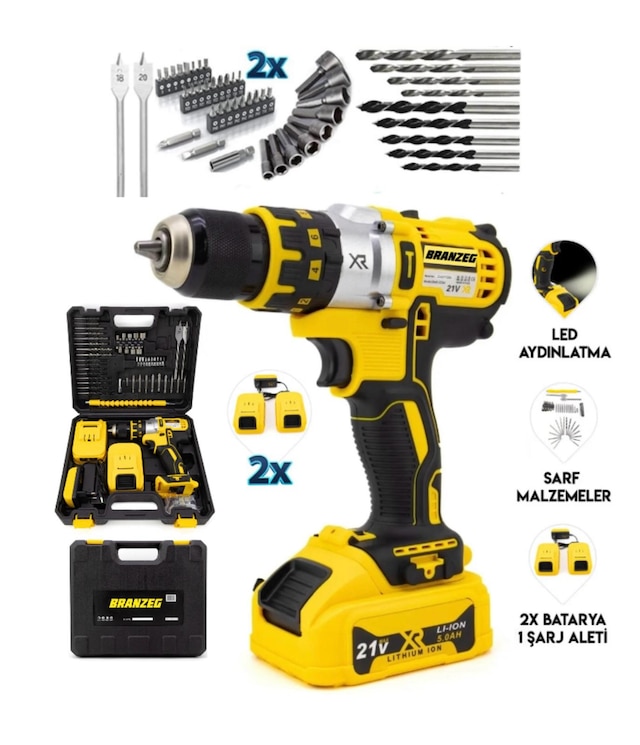 Branzeg BRZ510 10 MM Darbeli Çelik Mandren Vidalama Matkap