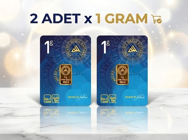 Ahlatcı Kuyumculuk 24 Ayar Külçe Altın 2 x 1 G