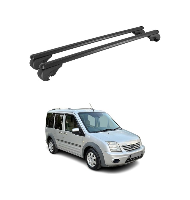 Ford Transit Connect Iı 2010-2013 Arası Uyumlu Port Bagaj Taşıyıcı Ara Atkı Alüminyum Siyah 2 Parça