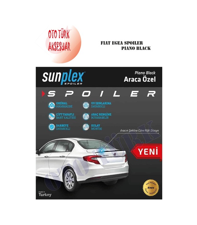 Fıat Egea Spoiler Piano Black Sunplex