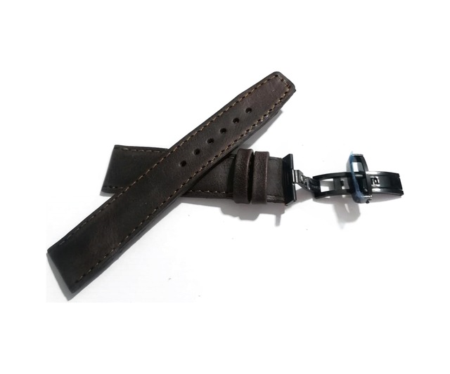Fado Her Saate Uygun Kelebek Toka 24 Mm Hakiki Deri 250 Siyah Toka Koyu Kahve Koyu Kahverengi