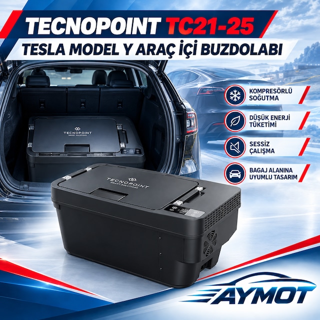 Tecnopoınt Tc21-25 Tesla Model Y Araç İçi Buzdolabı