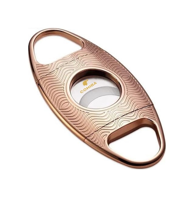Cohiba Rose Gold Desenli Metal Puro Makası Kesici - Trp7097
