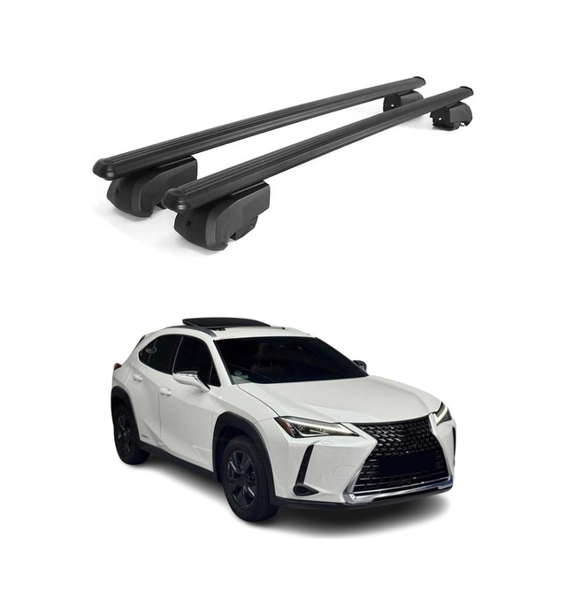 Lexus Ux 2018-2027 Arası Uyumlu Port Bagaj Taşıyıcı Ara Atkı Alüminyum Siyah 2 Parça