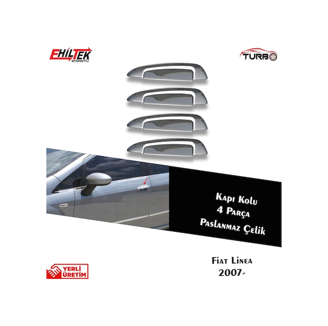Fiat Linea Krom Kapı Kolu 4 Kapı 8 Parça 2007 Üzeri