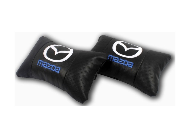Mazda Araca Özel Nakışlı Oto Deri Boyun Yastığı