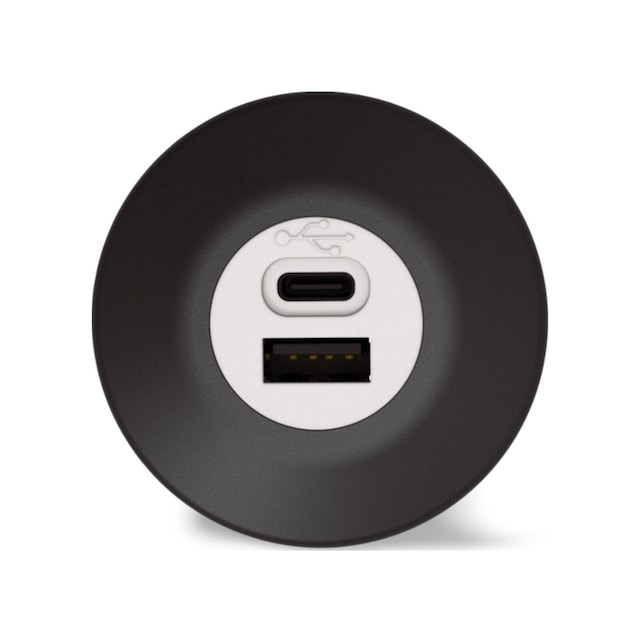 Suc2ac-b 12v/24v 2a Gömme Tip Usb Şarj Cihazı Mavi Led, Type-a Ve Type-c Çıkışlı