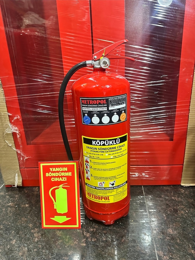 Yangın 12 Kg Aff Köpüklü %6 Oranlı Yangın Söndürme Cihazı