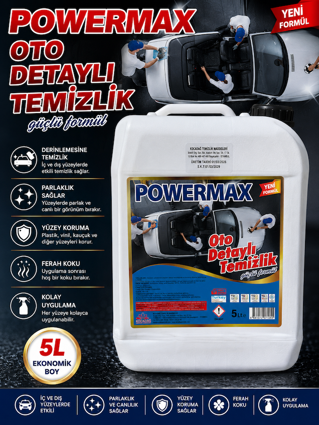 Powermax Oto Detaylı Temizlik 5 L Araç İç Ve Dış Yüzey Temizleyici 1