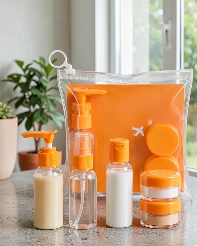 Sızdırmaz Seyahat Dolum Şişesi Seti 5 Parça 30 Ml