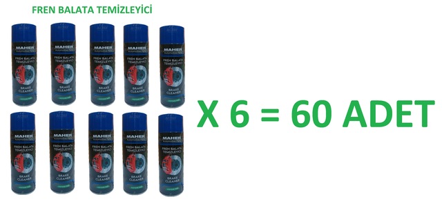 60 Adet Fren Balata Temizleyici Balata Spreyi Brake Cleaner 500 Ml X 60 Adet