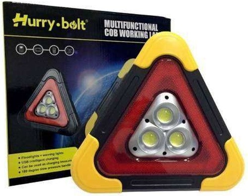 Kırgıl Işıklı Üçgen Reflektör Şarjlı Güneş Enerjili Oto Flaşör
