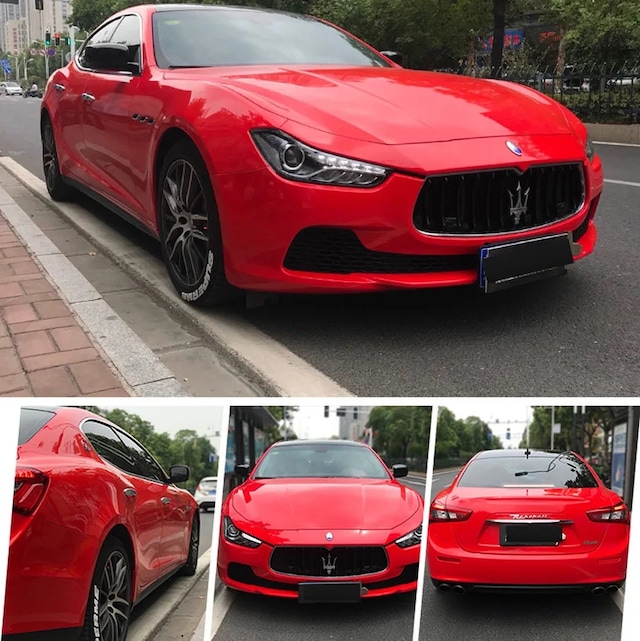 Kırmızı Renk Dayanıklı Araç Motor Mobilya Folyosu 126cm X 200 Cm