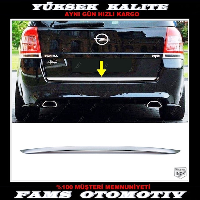 Opel Zafira B Krom Alt Bagaj Çıtası 2005-2012 Arası P.Çelik