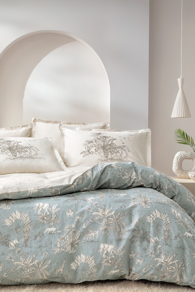 Yataş Bedding Aster Çift Kişilik Ranforce Nevresim Seti - Adaçayı