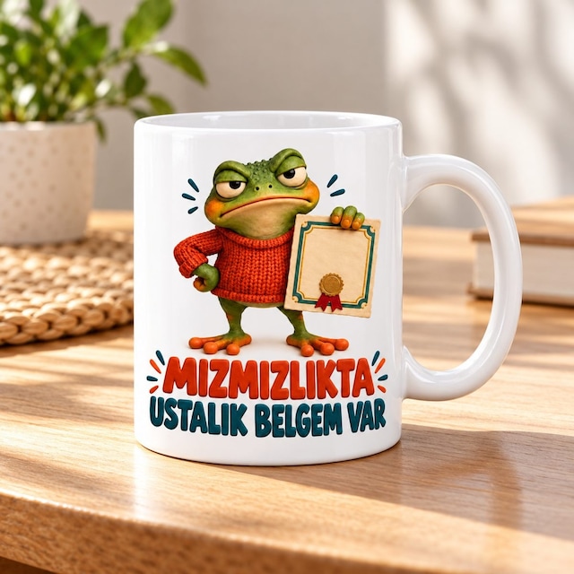 Mızmızlık Lisansı Tasarımlı Porselen Kupa - Model 728