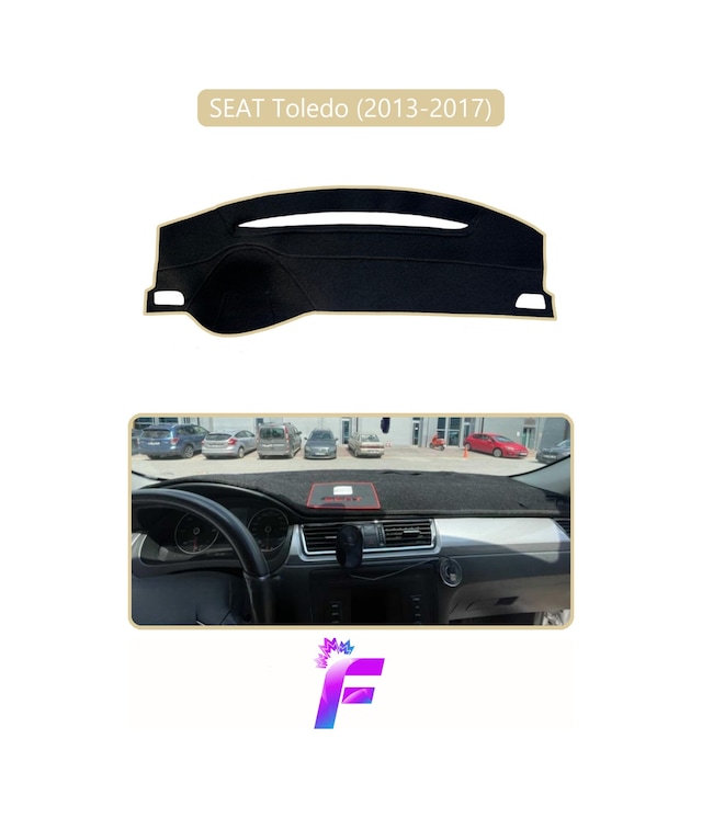 Seat Toledo 2013-2017 Uyumlu Torpido Örtüsü Yansıma Önleyici Tam Koruma Hızlı Montaj K31 Torpido Halısı