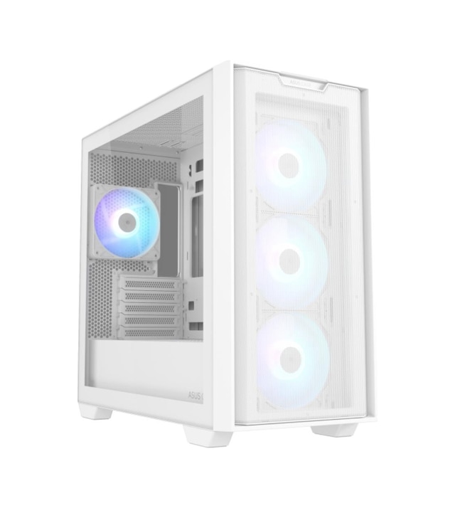 ASUS A21 PLUS AKAK0ASU0022 Mid Tower mATX ARGB White Tempered Glass Mesh Front