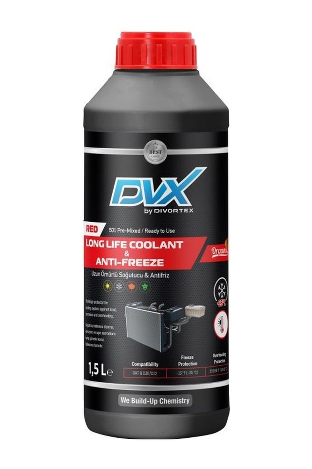 Dvx -25 Organik Kırmızı Antifriz 1,5 Lt