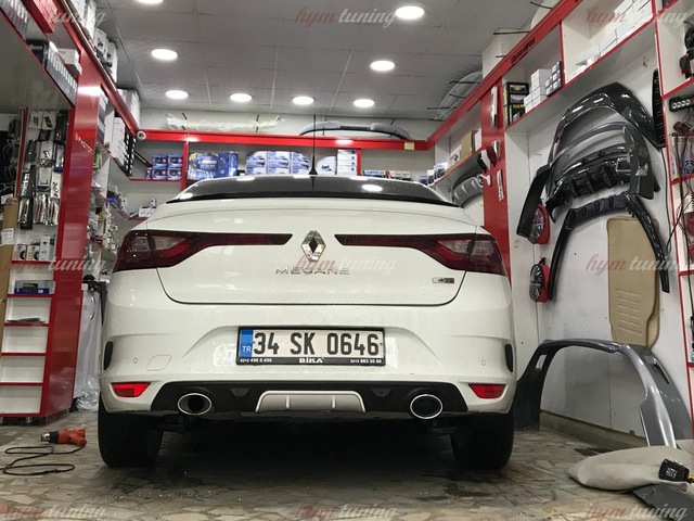 Renault Megane 4 Difüzör Arka Tampon Eki. Ortası Gri