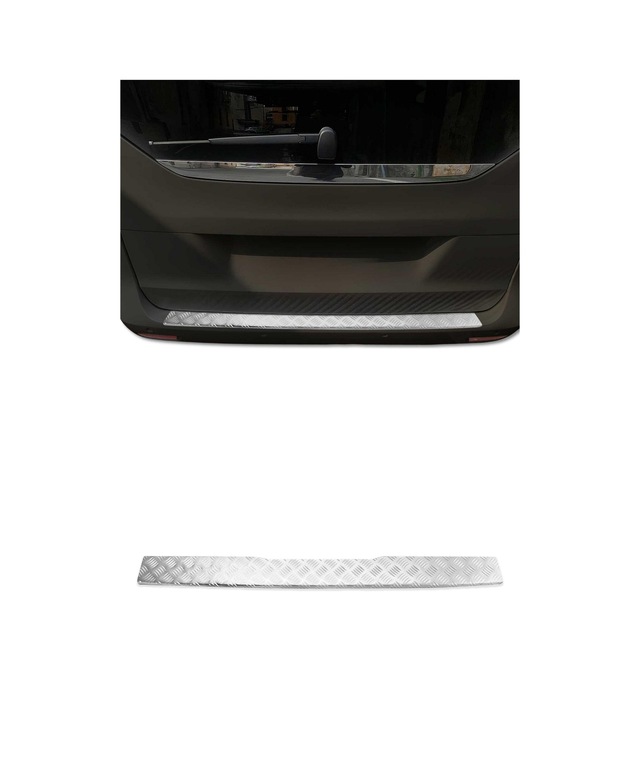 Mercedes Vito W447 2014-2027 Uyumlu Mat Arka Tampon Eşiği Alüminyum Gümüş