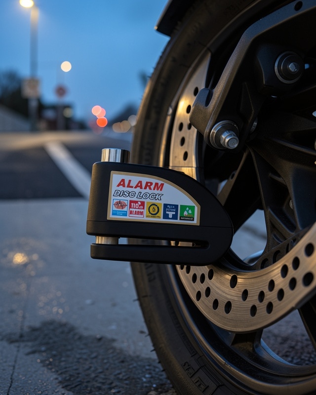Su Geçirmez 110db Alarmlı Çelik Disk Kilidi Uczzzmotorkilit-7