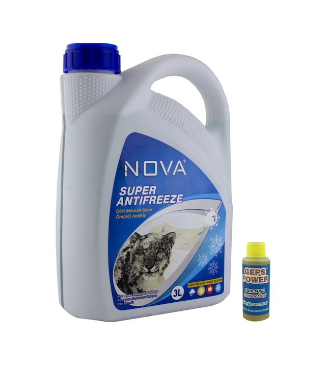 Nova Ultra -25 Derece 3 Litre Yeşil Antifriz +cam Sabunu