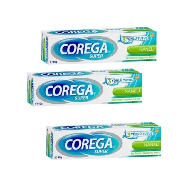 Süper Protez Yapıştırıcı Krem Naneli 40gr 3lü
