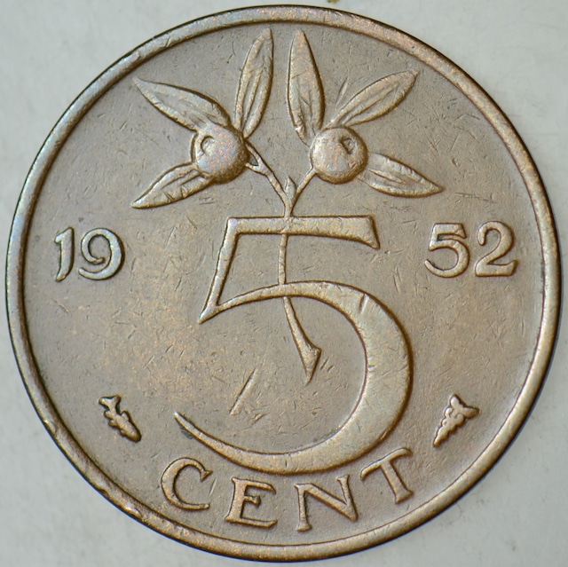 Hollanda 5 Cent 1952.