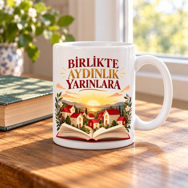 Cumhuriyet Işığı Tasarımlı Porselen Kupa - Model 885