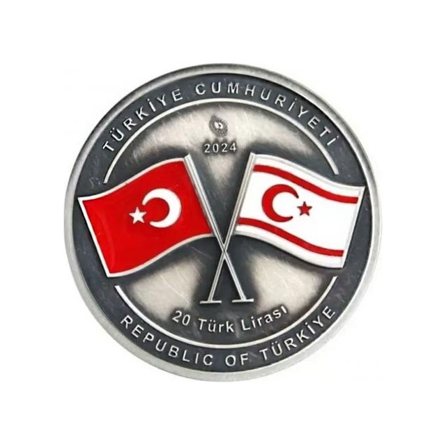 AgaKulche Kıbrıs Barış Harekatı'nın 50.Yıl Dönümü Gümüş Sikke Coin