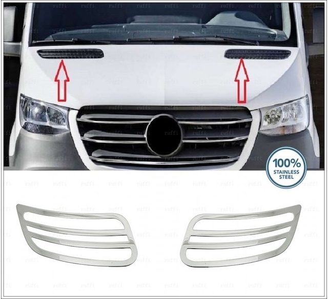 Mercedes Sprinter W907 Krom Ön Kaput Havalandırma 2018 Sonrası