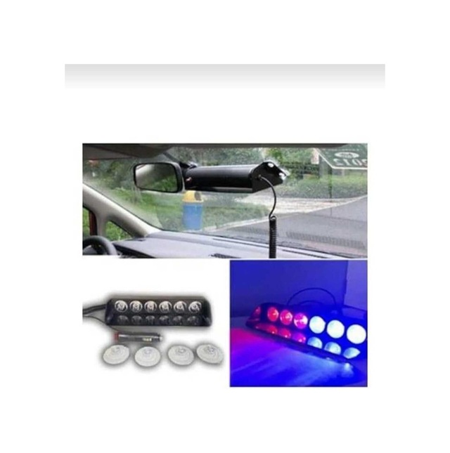 Vantuzlu 7 Modlu 6 Ledli Kırmızı Mavi