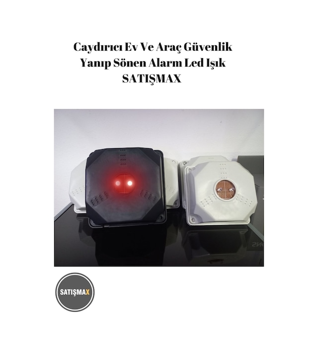 Caydırıcı Ev Ve Araç Güvenlik Yanıp Sönen Alarm Led Işık Siyah